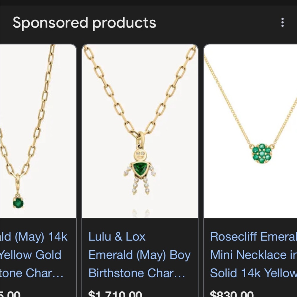 AUDRY ROSE LULU 14K Girl Pendant REAL
Emerald & Diamonds. See pics what a deal! - Picture 6 of 7